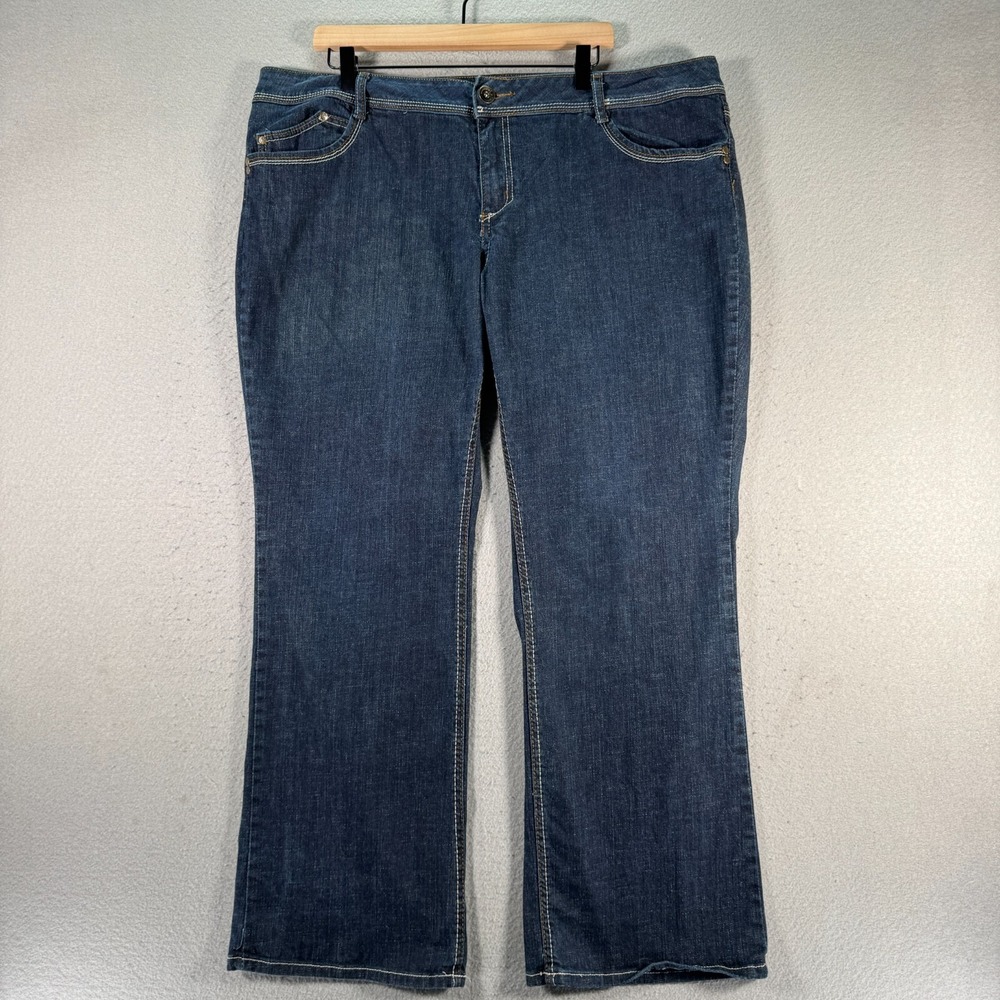 Vintage L.E.I Sophia Hiphugger Flare Jeans Women Juniors‎ 23 Blue Medium Wash